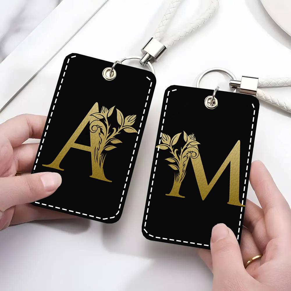 Monogram Keychain Leather - Harf Monogram Kartlık Anahtarlık, Erişim Kartı