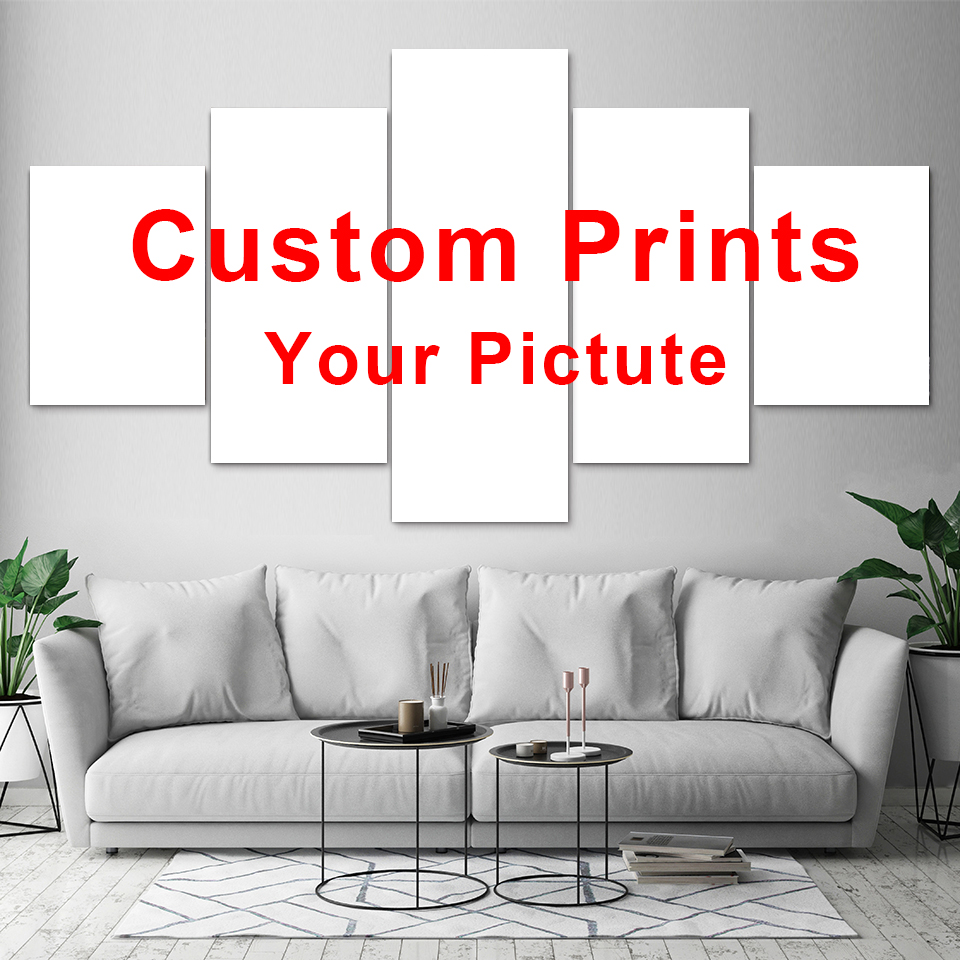 Custom Map Poster - 5 Parça Tuval Duvar Sanatı Özel