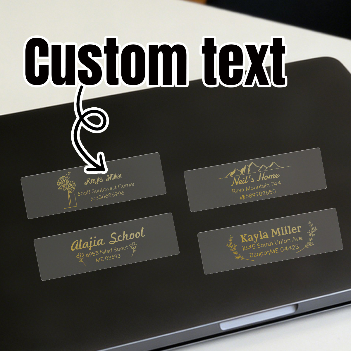 Personalised Candle Label - 30-240 Adet Özel Çıkartmalar, Kişiselleştirilmiş İsim