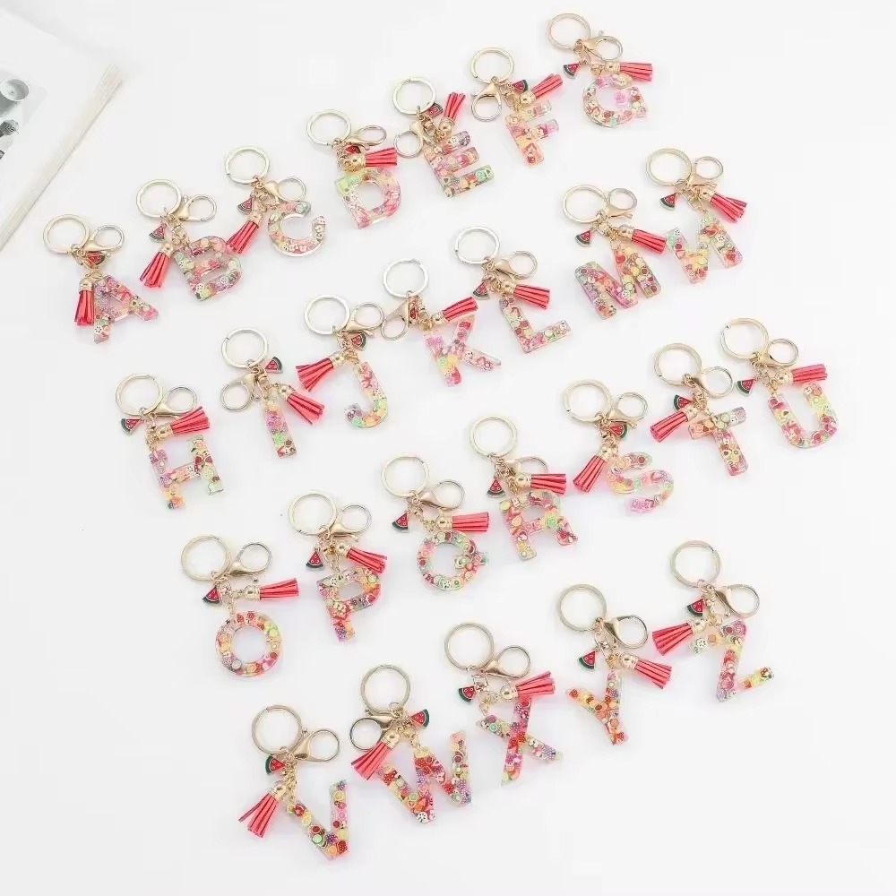 Monogram Keychain Leather - Kişiselleştirilmiş A-Z Anahtarlık Toka Zincirleri Y2k