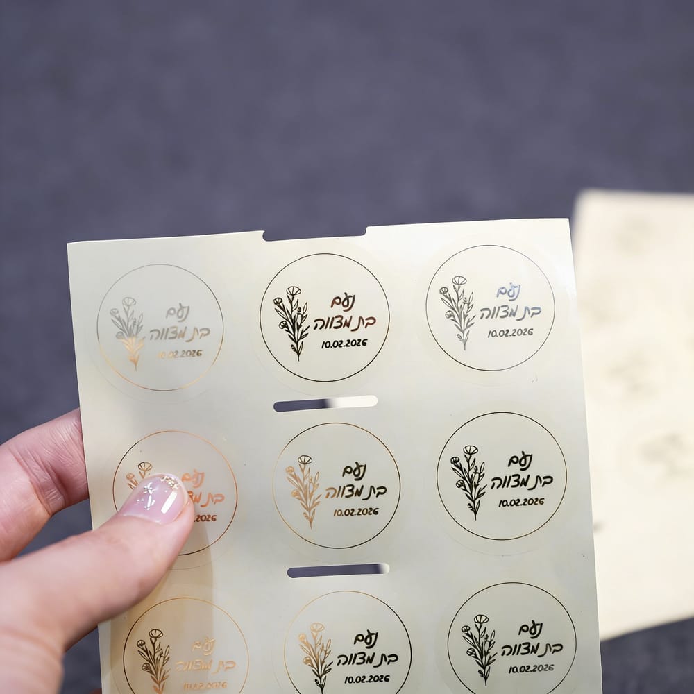 Personalised Candle Label - Özel 100 adet İsim Tarih Etiketleri